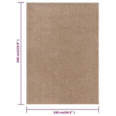 shumee barna rövid szálú szőnyeg 240 x 340 cm