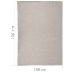shumee tópszínű lapos szövésű kültéri szőnyeg 160 x 230 cm