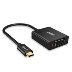 Choetech HUB-V01 adapter USB-C / VGA M/F, fekete