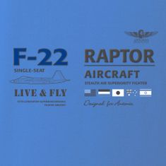 ANTONIO T-Shirt vadászgéppel F-22 RAPTOR, L