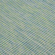 shumee türkizkék lapos szövésű kültéri szőnyeg 80 x 150 cm