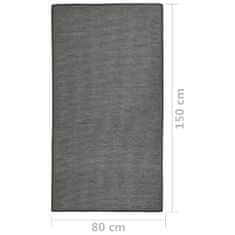 shumee szürke lapos szövésű kültéri szőnyeg 80 x 150 cm