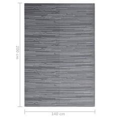 Vidaxl antracitszürke PP kültéri szőnyeg 140x200 cm 317022