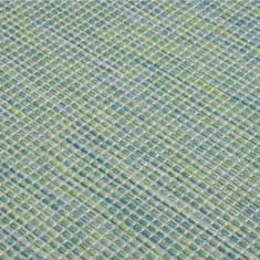 shumee türkizkék lapos szövésű kültéri szőnyeg 140 x 200 cm