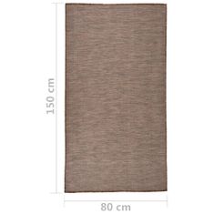 shumee barna lapos szövésű kültéri szőnyeg 80 x 150 cm
