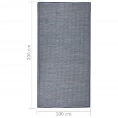 shumee kék lapos szövésű kültéri szőnyeg 100 x 200 cm