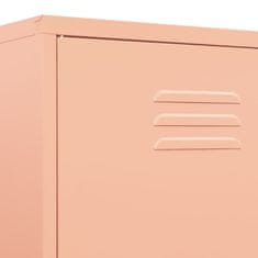 shumee rózsaszín acél ruhásszekrény 90 x 50 x 180 cm