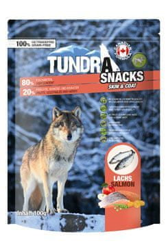 Tundra kutya snack Lazac Skin & Coat 100g