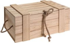 HOMESTYLING Fából készült tárolódoboz 3 darabos készlet KO-KR2002560