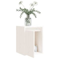 Vidaxl fehér tömör fenyőfa faliszekrény 30 x 30 x 40 cm 813477