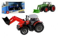 Burago B traktor rakodóval Fendt 1050 Vario/New Holland fém/műanyag 16cm 2 típusok