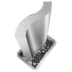 shumee ezüstszínű rozsdamentes acél kerti szökőkút 60,2x37x122,1 cm