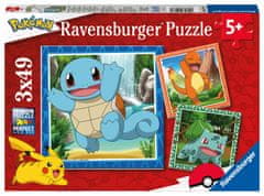 Ravensburger Pokémon puzzle, 3x49 darab