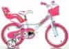 Gyerekkerékpár DINO UN 14", rózsaszín