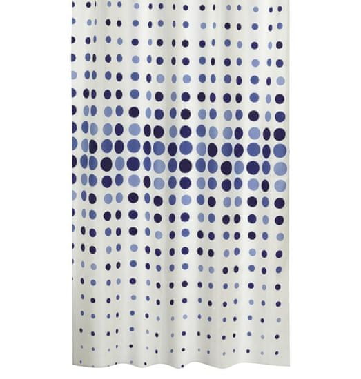 Fürdőszoba függöny - 180x200 cm - Pöttyös kék