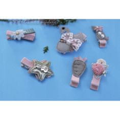 BB-Shop BestDiverse Hajdíszek, 6 darab, kislányok számára, Hattyú, rózsaszínű, szürke színű