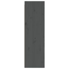 Vidaxl szürke tömör fenyőfa faliszekrény 30 x 30 x 100 cm 813509