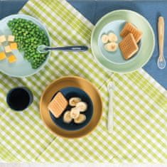 Nattou Étkező szilikon készlet 3 db zöld-kék BPA nélkül