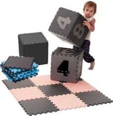 BabyDan Játszószőnyeg Puzzle Dusty Rose 90x90 cm
