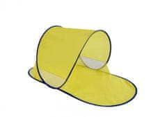 Teddies Magától nyíló strandsátor UV szűrővel 140x70x62cm, poliészter/fém ovális, sárga, szövet táskában