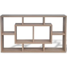 shumee 242549 Floating Wall Display Shelf 8 Compartments Oak Colour