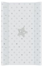 Ceba Baby Pelenkázó alátét 2 oldallal, tömör alappal (50x80) Comfort Csillagok, sötétszürke
