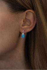 Silvego Ezüst fülbevaló kék opál kővel Olivia LPS1508M
