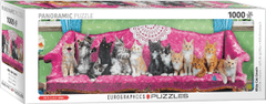 EuroGraphics Panoráma puzzle Macskák a macskadíványon 1000 db