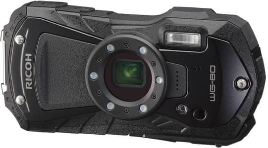 hordozható kültéri kamera vízálló ütésálló ricoh wh80 25 felvételi mód lcd kijelző állítható fényerővel teljes volt video képhang app arc csökkentő funkcióval