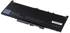 T6 power Akkumulátor Dell Latitude E7470 készülékhez, Li-Poly, 7,6 V, 7200 mAh (55 Wh), fekete