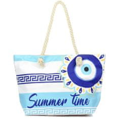 Versoli T61 Strandtáska Summer Time fehér és kék mintával