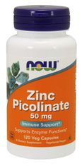 NOW Foods Cink-pikolinát (cink-pikolinát), 50 mg, 120 növényi kapszula
