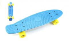 Teddies Gördeszka - pennyboard 60cm teherbírás 90kg, fém tengelyek, kék szín, sárga kerekek