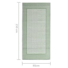 Vidaxl zöld PP kültéri szőnyeg 80x150 cm 316954