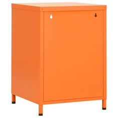 shumee narancssárga acél éjjeliszekrény 35 x 35 x 51 cm