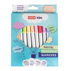 EASY Kids PASTEL Marker, mosható, 12 pasztell színben
