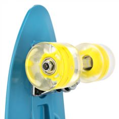 Spokey FISH Pennyboard LED kerekekkel, kék színű