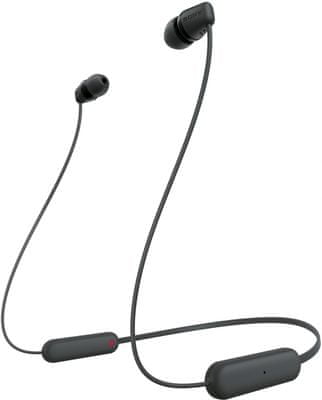 hordozható Bluetooth 5.0 fülhallgató sony wic100 nagyszerű hangzás tiszta kiegyensúlyozott mikrofon a handsfree hívásokhoz 25ó üzemidő egy feltöltéssel nyomógombos vezérlés kényelmes szép modern dizájn vízálló gyors párosítás mobilalkalmazás személyreszabott hangbeállítások 