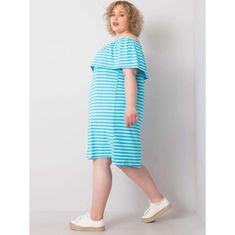 BASIC FEEL GOOD Női csíkos ruha plus size ANNABEL kék RV-SK-6638.71_364865 XL