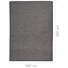 shumee szürke lapos szövésű kültéri szőnyeg 200 x 280 cm