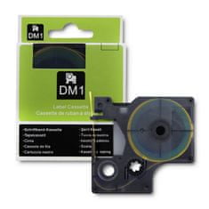 Qoltec zsugorcső DYMO D1/DM1 nyomtatókhoz 9mm * 1,5m | Sárga | Fekete nyomtatás