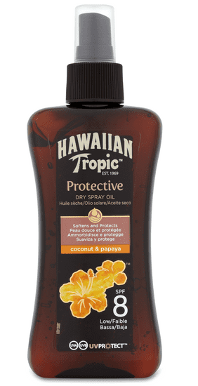 Hawaiian Tropic Protective Dry Spray Oil SPF 8, 200ml