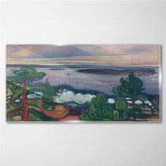 COLORAY.HU Üvegkép Vonat Pal Edvard Munch 120x60 cm