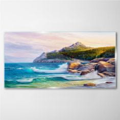 COLORAY.HU Üvegkép A tenger erdei partja festése 120x60 cm