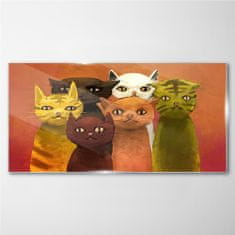 COLORAY.HU Üvegkép A macskaállatok absztrakciója 100x50 cm