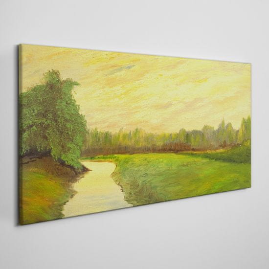 COLORAY.HU Vászonkép Festeni a természet folyót 140x70 cm