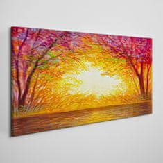 COLORAY.HU Vászonkép Víz őszi naplemente 120x60 cm