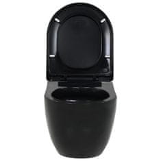 shumee falra szerelhető fekete kerámia WC rejtett öblítőtartállyal