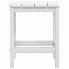 Vidaxl fehér HDPE kerti adirondack székek asztallal 3095704