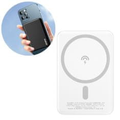 TKG Powerbank: Dudao K14S - fehér Wireless MagSafe powerbank 5000mAh, 2A